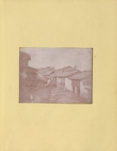 不明なメーカー、英国、1843年頃のアクティブなインド-（おそらくインド北部のウッタルプラデーシュ州のヴィレッジストリート）